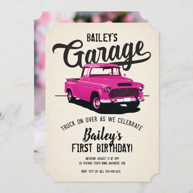 Invitación a la fiesta de cumpleaños del Camión Vi (Anverso / Reverso)