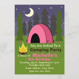 Invitación a la fiesta de cumpleaños del campament