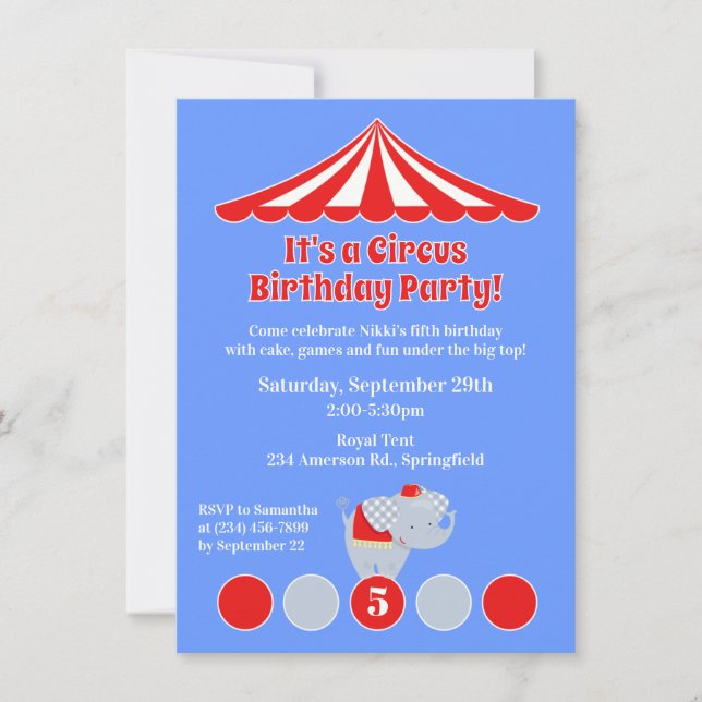Invitación a la fiesta de cumpleaños del Carnaval  (Anverso)