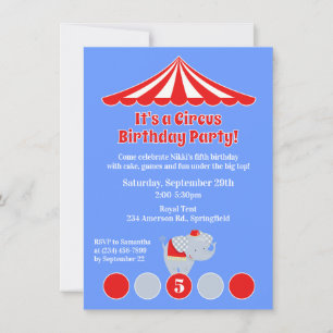 Invitación a la fiesta de cumpleaños del Carnaval 