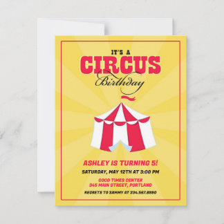 Invitación a la fiesta de cumpleaños del Carnaval