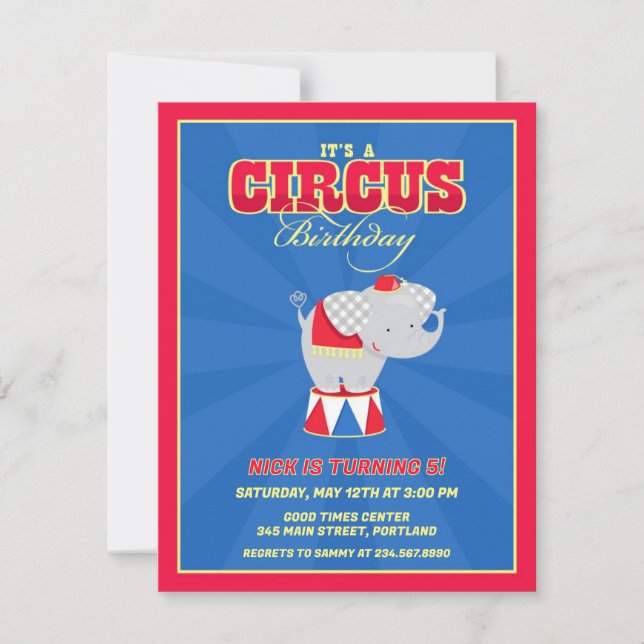 Invitación a la fiesta de cumpleaños del Carnaval  (Anverso)