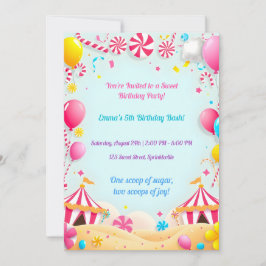 Invitación a la fiesta de cumpleaños del carnaval