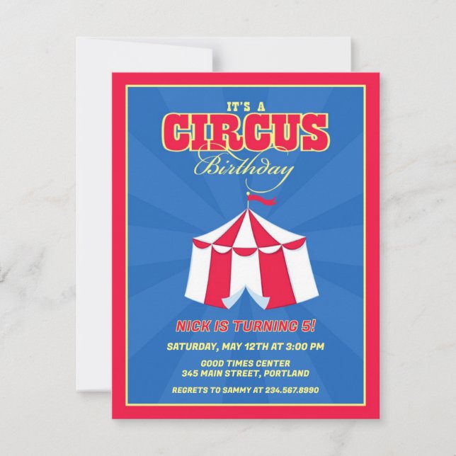 Invitación a la fiesta de cumpleaños del Carnaval  (Anverso)
