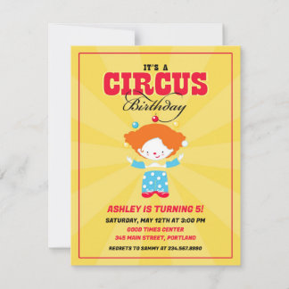 Invitación a la fiesta de cumpleaños del Carnaval