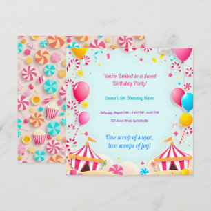 Invitación a la fiesta de cumpleaños del carnaval
