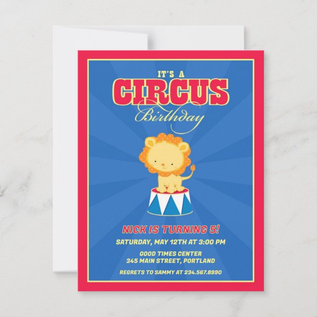 Invitación a la fiesta de cumpleaños del Carnaval  (Anverso)
