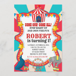 Invitación a la fiesta de cumpleaños del Carnaval 
