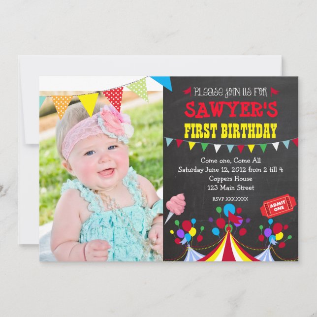 Invitación a la fiesta de cumpleaños del Carnaval  (Anverso)