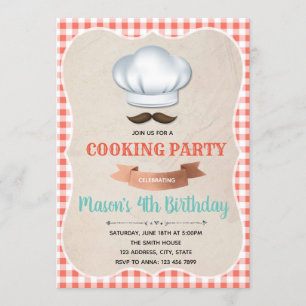 Invitación a la fiesta de cumpleaños del chef