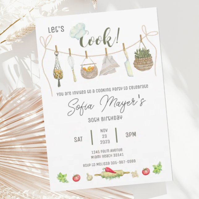 Invitación a la fiesta de cumpleaños del chef Coci (Subido por el creador)