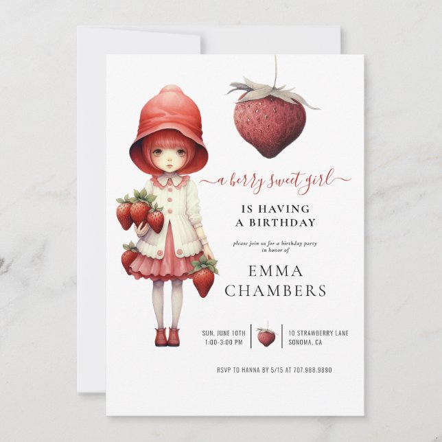 Invitación a la fiesta de cumpleaños del Chica Ber (Anverso)