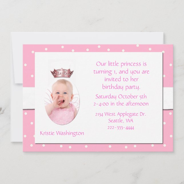Invitación a la fiesta de cumpleaños del Chica Bla (Anverso)