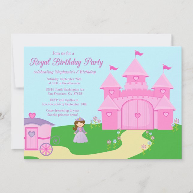 Invitación a la fiesta de cumpleaños del chica de  (Anverso)