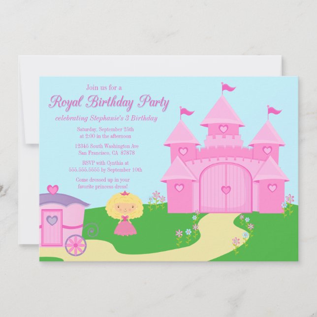 Invitación a la fiesta de cumpleaños del chica de  (Anverso)