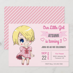 Invitación a la fiesta de cumpleaños del Chica de