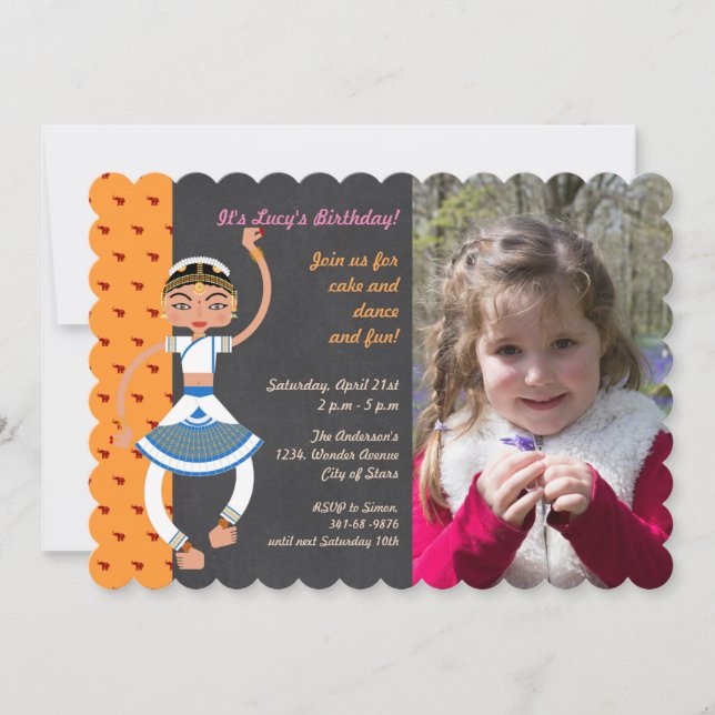 Invitación a la fiesta de cumpleaños del chica de  (Anverso)