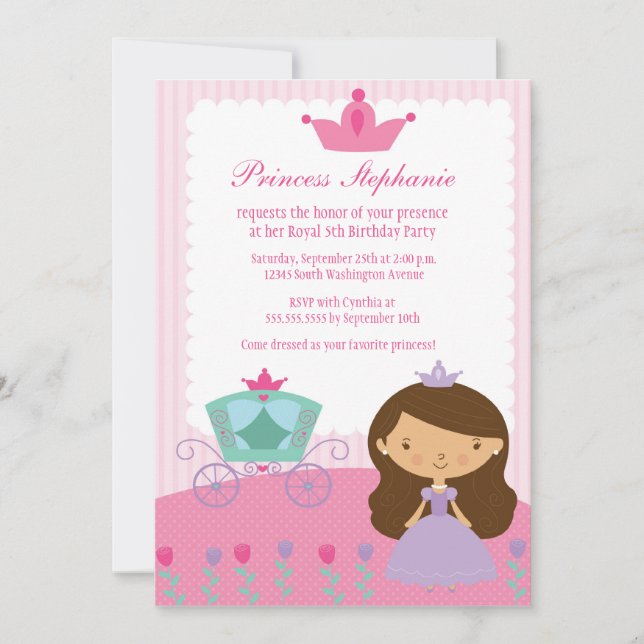 Invitación a la fiesta de cumpleaños del chica de  (Anverso)