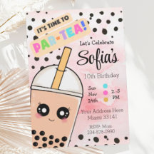 Invitación a la fiesta de cumpleaños del Chica de