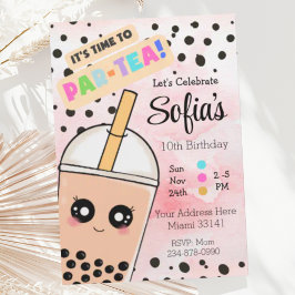 Invitación a la fiesta de cumpleaños del Chica de 
