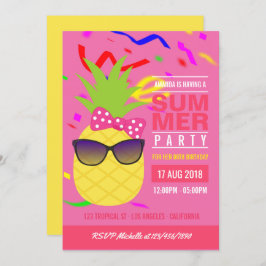Invitación a la fiesta de cumpleaños del Chica de 