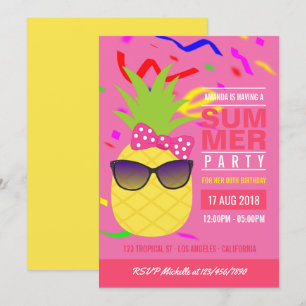Invitación a la fiesta de cumpleaños del Chica de 