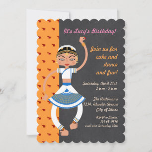 Invitación a la fiesta de cumpleaños del chica de