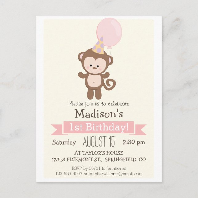 Invitación a la fiesta de cumpleaños del Chica del (Anverso)