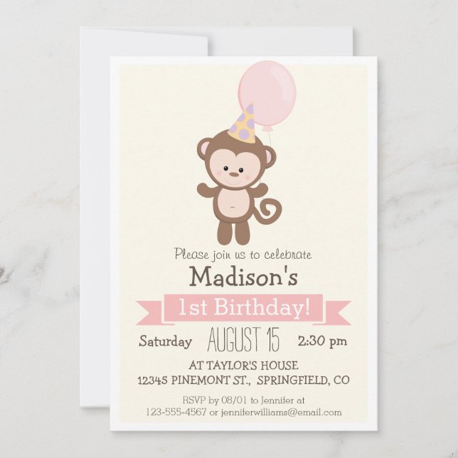 Invitación a la fiesta de cumpleaños del Chica del (Anverso)