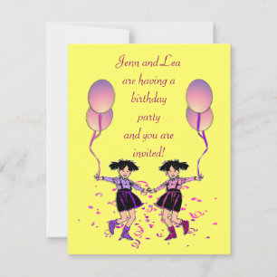 Invitación a la fiesta de cumpleaños del Chica gem