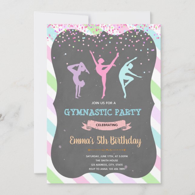Invitación a la fiesta de cumpleaños del chica gim (Anverso)