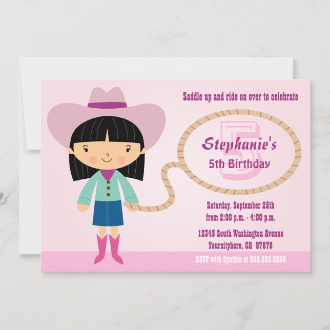 Invitación a la fiesta de cumpleaños del chica Laz (Anverso)