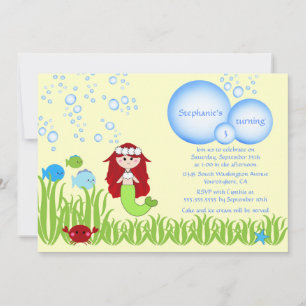 Invitación a la fiesta de cumpleaños del chica Mer