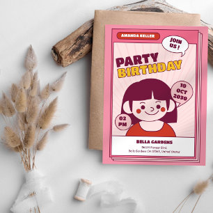 Invitación a la fiesta de cumpleaños del Chica Per