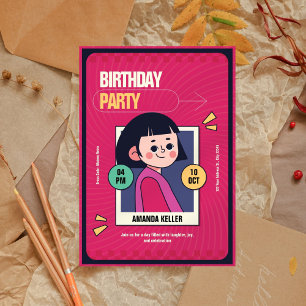 Invitación a la fiesta de cumpleaños del Chica Per