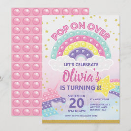 Invitación a la fiesta de cumpleaños del chica Pop