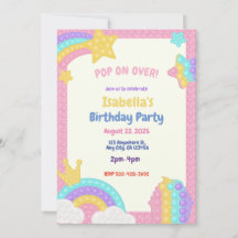 Invitación a la fiesta de cumpleaños del chica Pop