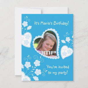 Invitación a la fiesta de cumpleaños del chica rom