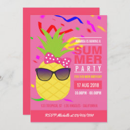 Invitación a la fiesta de cumpleaños del Chica ros