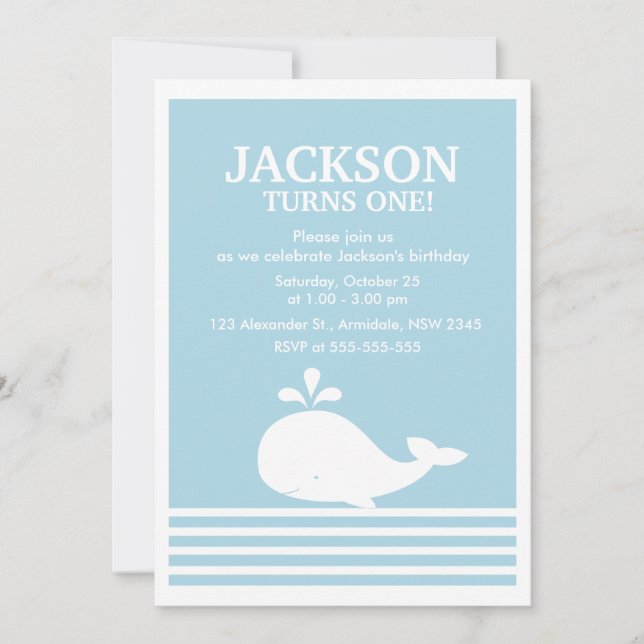 Invitación a la fiesta de cumpleaños del chico del (Anverso)