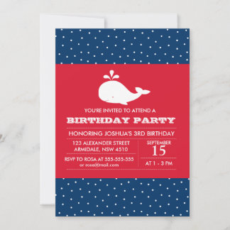 Invitación a la fiesta de cumpleaños del chico del