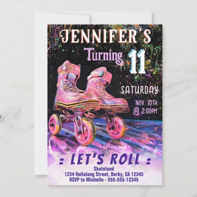 Invitación a la fiesta de cumpleaños del cielo (Anverso)