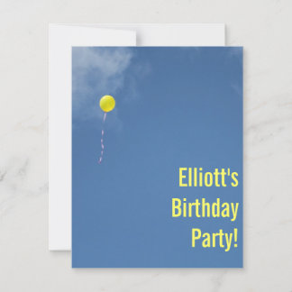 Invitación a la fiesta de cumpleaños del cielo azu