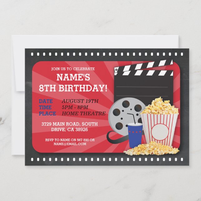 Invitación a la fiesta de cumpleaños del cine noct (Anverso)