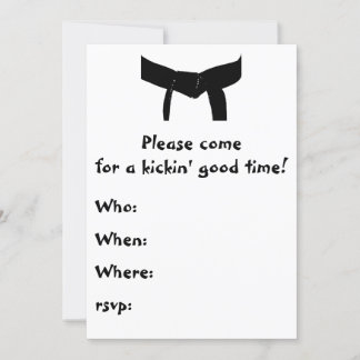 Invitación a la fiesta de cumpleaños del cinturón 