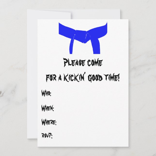 Invitación a la fiesta de cumpleaños del Cinturón  (Anverso)