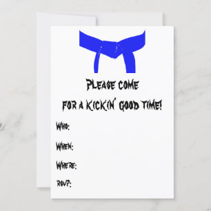 Invitación a la fiesta de cumpleaños del Cinturón 