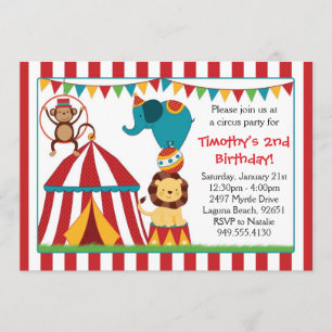 Invitación a la fiesta de cumpleaños del Circo