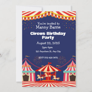 Invitación a la fiesta de cumpleaños del Circo