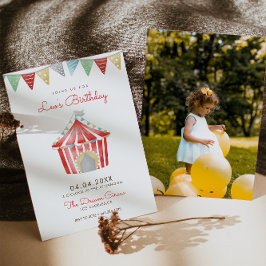 Invitación a la fiesta de cumpleaños del circo vin